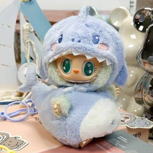 Labubu 3D Blue Shark Padded Coat – Full Hooded Animal Outfit - MuffuLabSYD031
