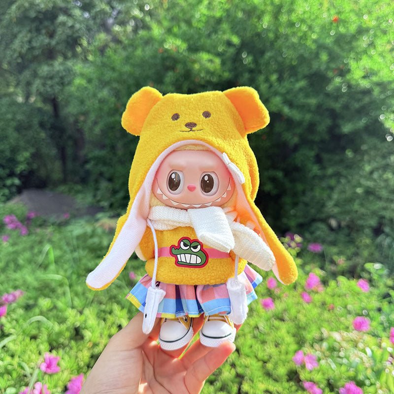 Labubu Angry Crocodile Outfit with Yellow Canvas Shoes - MuffuLabZGG039