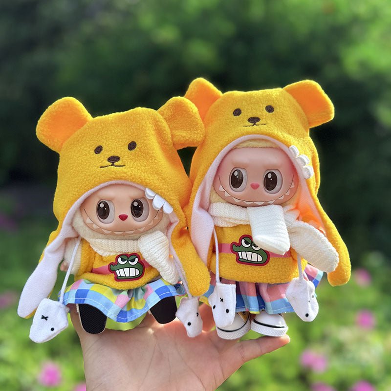 Labubu Angry Crocodile Outfit with Yellow Canvas Shoes - MuffuLabZGG039