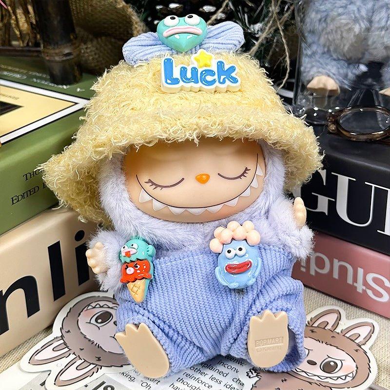 Labubu Big - Mouth Blue Fish Set – Luck Hat, Headband & Overalls - MuffuLabSYD029