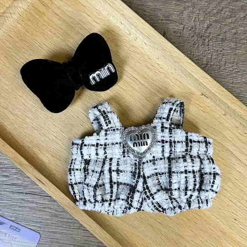 Labubu Black & White Romper Set by M – Hair Accessory & One - Piece Suit - MuffuLabSYD004
