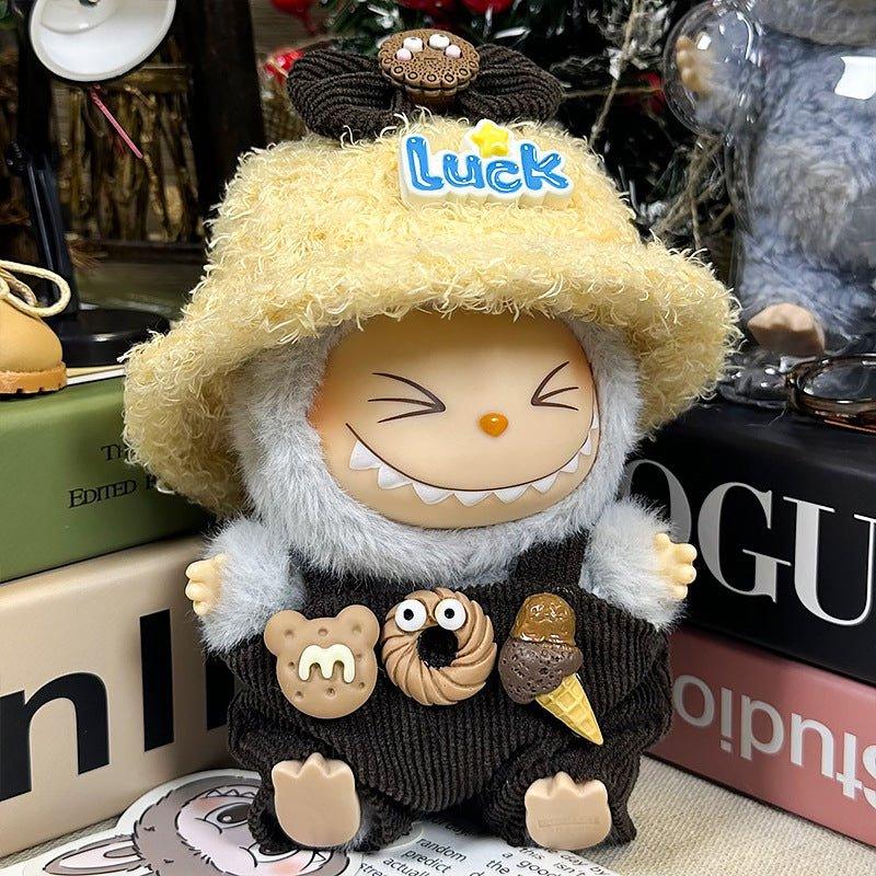 Labubu Brown Donut Set – Luck Hat, Headband & Overalls - MuffuLabSYD051