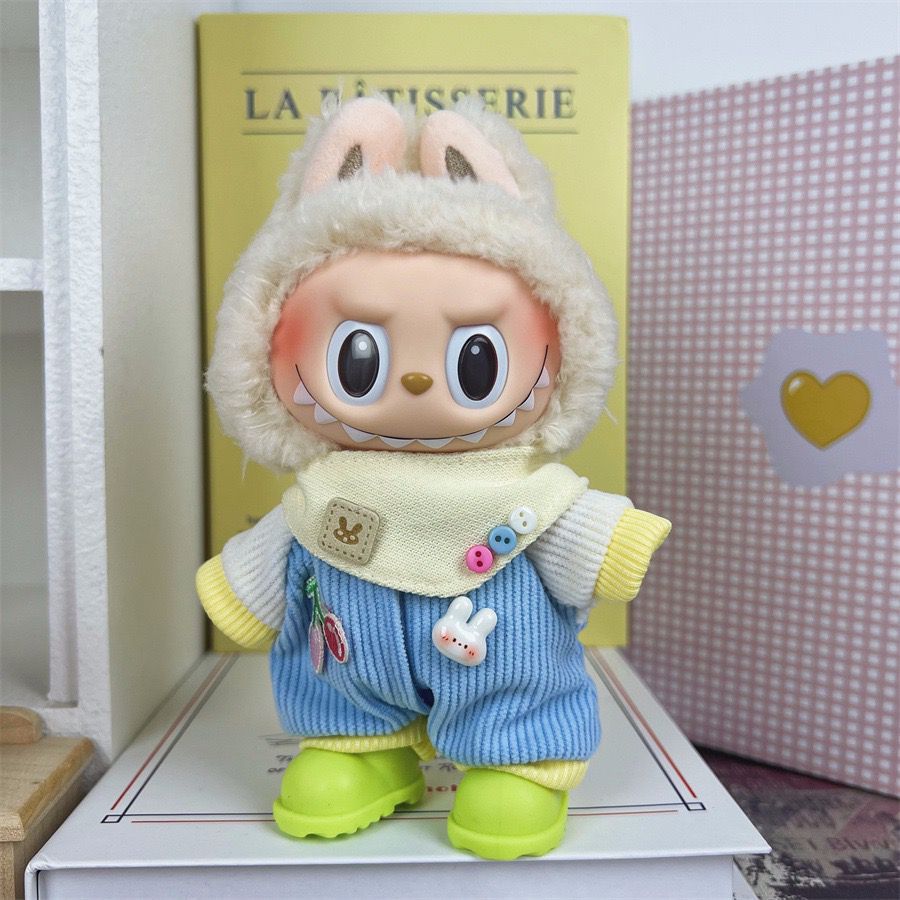 Labubu Bunny - Ear Hoodie & Denim Dungaree Set - MuffuLabSYD083