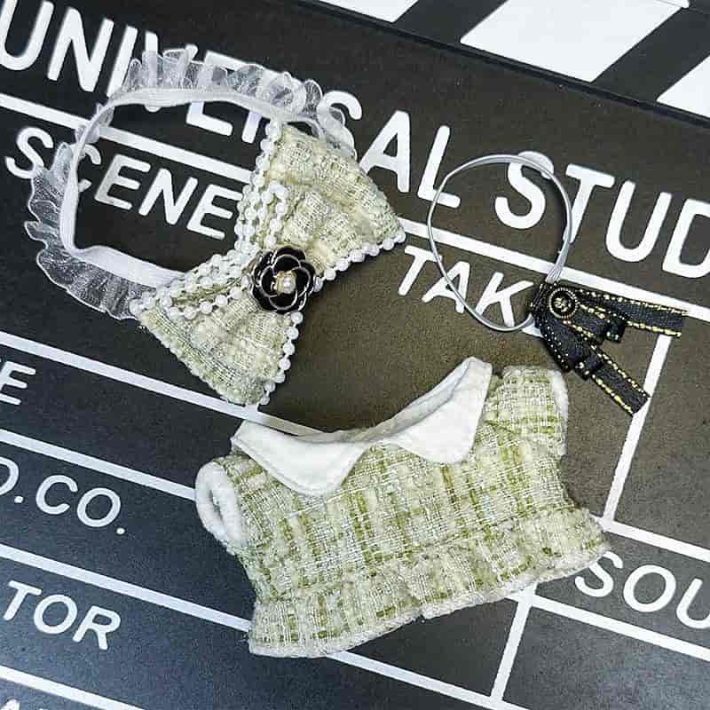 Labubu Green Chanel - Inspired Set – Headband, Dress & Bow Tie - MuffuLabSYD034