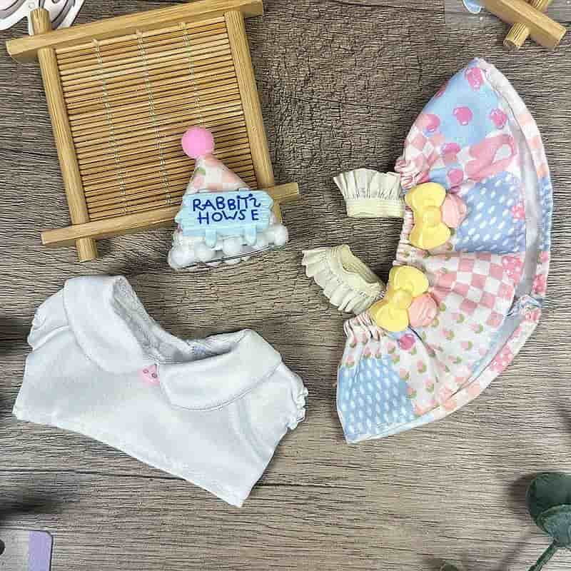 Labubu Ice Cream Birthday Set – Party Hat, Top & Suspender Dress - MuffuLabSYD011