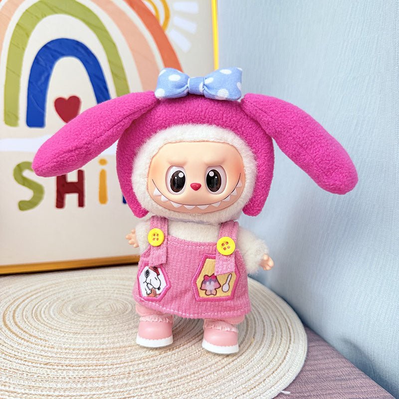Labubu Pink Big - Ear Princess Set with Pink KD Shoes & Pink Camera - MuffuLabZGG035