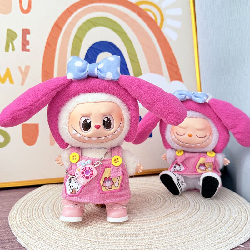 Labubu Pink Big - Ear Princess Set with Pink KD Shoes & Pink Camera - MuffuLabZGG035