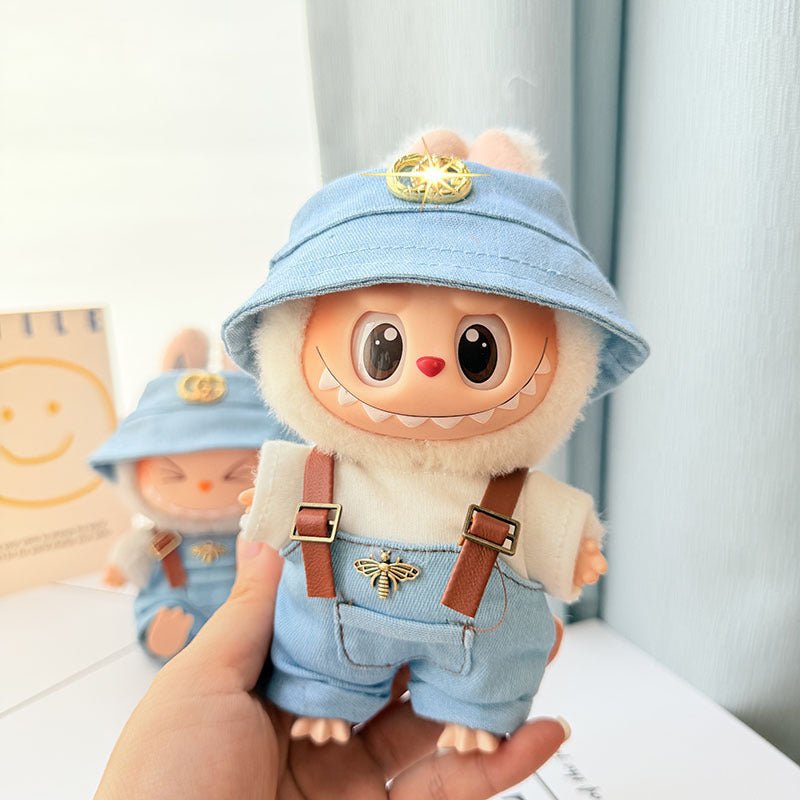 Labubu Sky Blue GG Set with White Tee – Casual 2 - Piece Outfit - MuffuLabZGG008