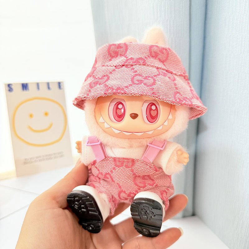 Labubu Soft Pink 2 - Piece Set with White Tee & Square - Toe Shoes - MuffuLabZGG009