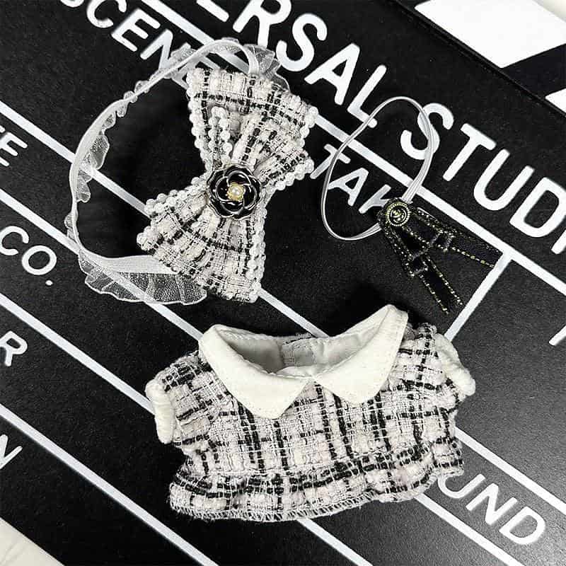 Labubu White Chanel - Inspired Set – Headband, Dress & Bow Tie - MuffuLabSYD008