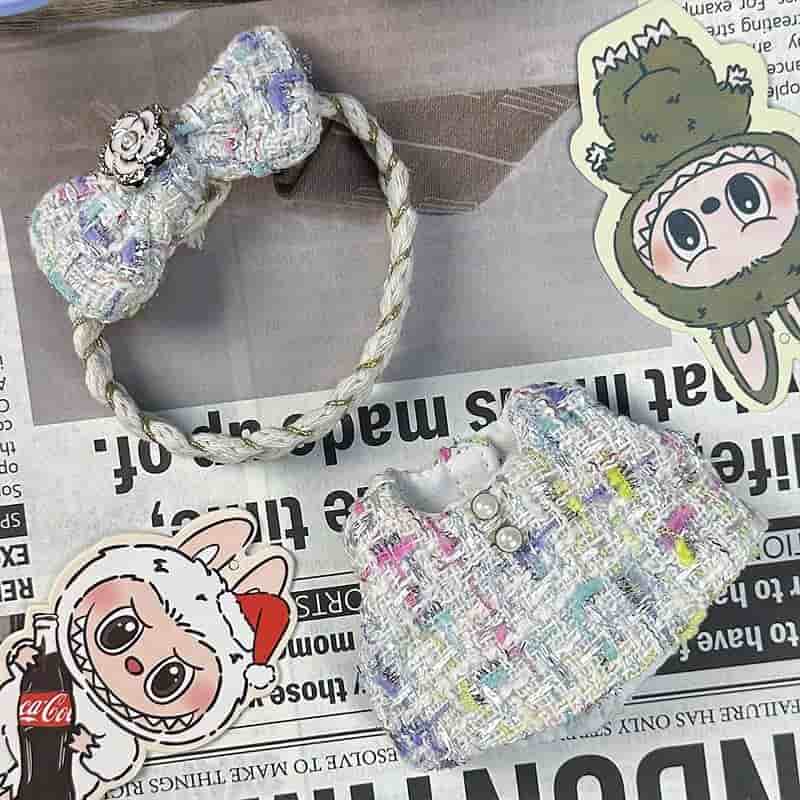 Labubu White Iridescent Set – Headband & Outfit - MuffuLabSYD009